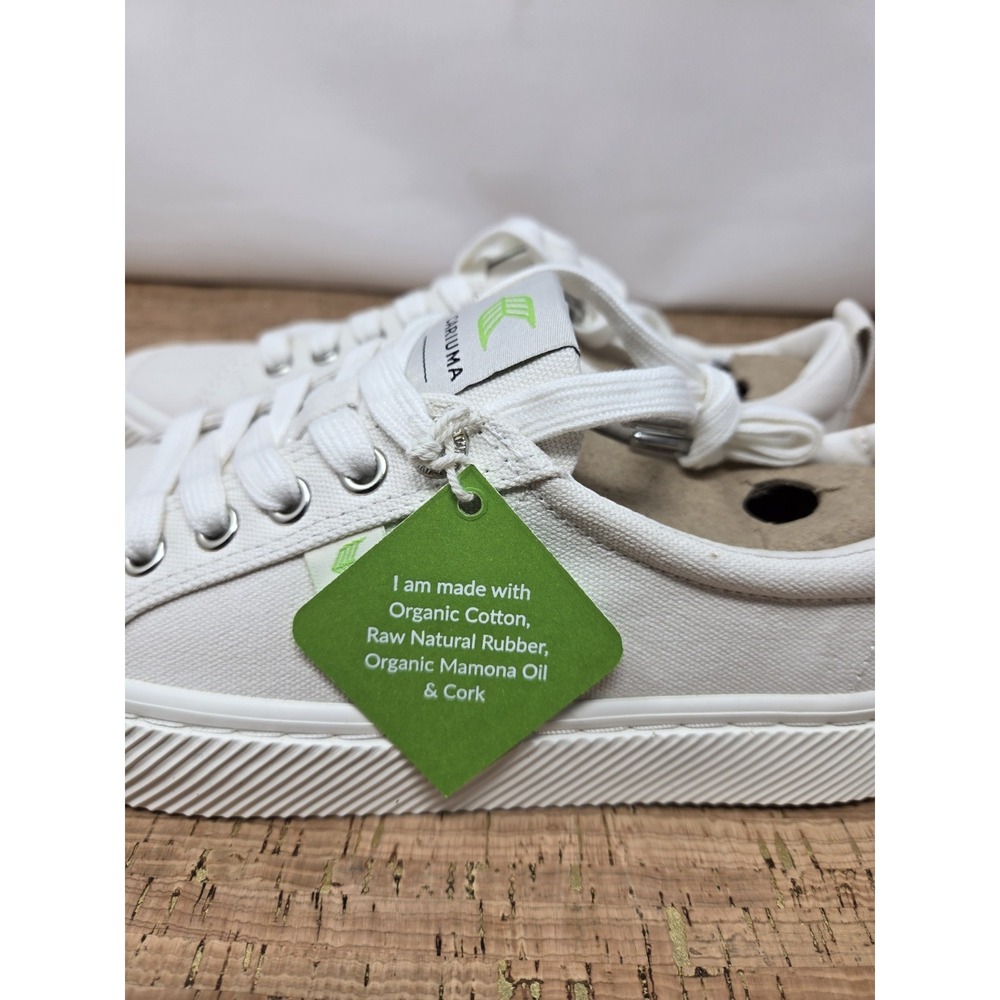 CARIUMA OCA Low Top Off-White Canvas Sneakers Men's US 4.5 Womens 6 Shoes - Picture 7 of 11